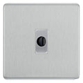 BG Nexus Screwless Brushed Steel Flex Outlet FBSFLEX