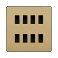 BG Evolve Satin Brass 8 Gang Custom Grid Light Switch