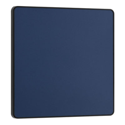 BG Evolve Matt Blue Single Blank Plate PCDDB94B with 35mm Steel Back Box