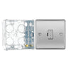 BG Nexus Brushed Steel 13A Unswitched Fused Connection Unit NBS54 with 35mm Steel Back Box