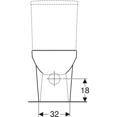 Geberit Selnova Square Rimless Semi Shrouded Close Coupled Pan - 500.489.01.7 by Geberit (Geberit-500.489.01.7)