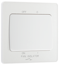 BG PCDCL15W Pearlescent White Evolve 10A 3 Pole Fan Isolator - White Insert