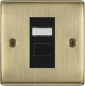 BG Nexus Antique Brass 1 Gang Single RJ45 Telephone Socket, IDC Type NABRJ451