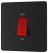 BG PCDMB74B Matt Black Evolve 45A 2 Pole LED Switch-Black Insert by British General (BG-PCDMB74B-Shopify-SA_1)