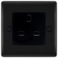 BG Nexus Matt Black 13A Unswitched Socket NFBUSSB