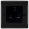 BG Nexus Matt Black 13A Unswitched Socket NFBUSSB by British General (BG-NFBUSSB)