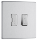 BG Electrical FBS15F Nexus Flatplate Screwless Brushed Steel 10Ax Plate Fan Isolator Switch