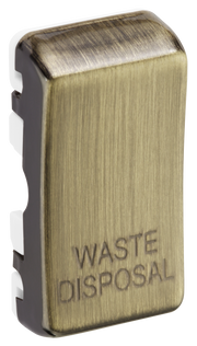 BG RRWDISAB Nexus Grid Antique Brass 'WASTE DISPOSAL' Grid Rocker by British General (BG-RRWDISAB)