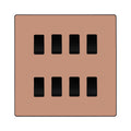 BG Evolve Polished Copper 8 Gang Custom Grid Light Switch with Back Box Included