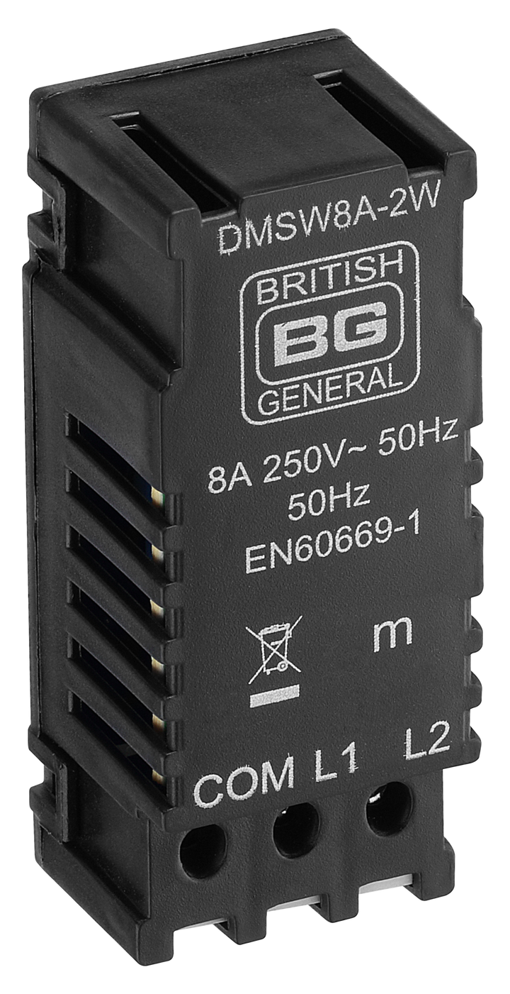 BG Electrical DMSW8A-2W Moulded 2 Way 8A Replacement Push