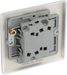 NPR42 Back - This pearl nickel finish 20A 16AX double light switch from British General can operate 2 different lights whilst the 2 way switching allows a second switch to be added to the circuit to operate the same light from another location (e.g. at the top and bottom of the stairs).