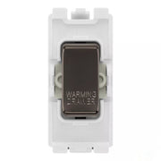 BG RRWDBN Black Nickel 20 Amp Double Pole Appliance Grid Switch Labelled Warming Drawer