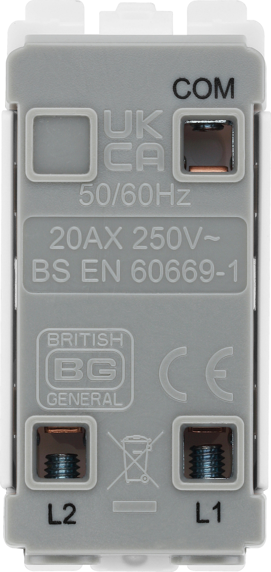 RBN12KY Back - The Grid modular range from British General allows you to build your own module configuration with a variety of combinations and finishes.