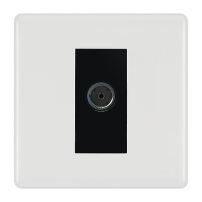 BG White Moulded Co-axial Socket NWM60B by BG Nexus (BG-NWM60B)