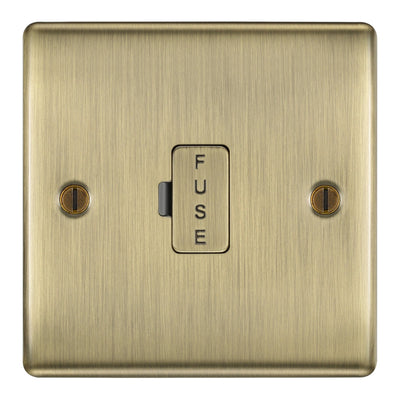BG NAB54 Nexus Metal | Antique Brass | 13A | Unswitched Fused Spur Unit by British General (BG-NAB54)