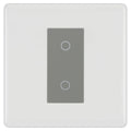 BG Nexus White Moulded Single Master Touch Dimmer Switch - Grey Insert