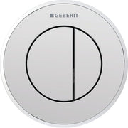 Geberit Flush Button Type10 8Cm WC Dual Flush Gloss & Matt Chrome - 116.056.KH.1 by Geberit (Geberit-116.056.KH.1)