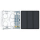 BG Evolve Matt Grey 2 Way Triple Edge to Edge Rocker Switch PCDMG43EB with 35mm Steel Back Box