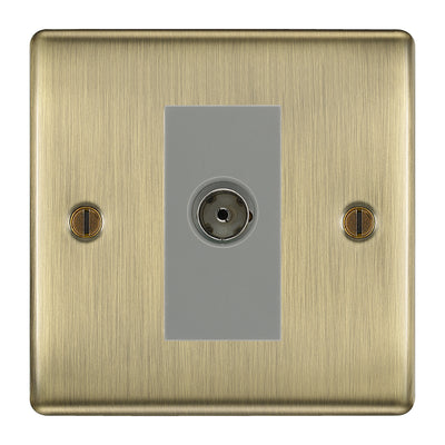 BG Nexus Metal Antique Brass Co-axial Socket NAB60G by British General (BG-NAB60G)