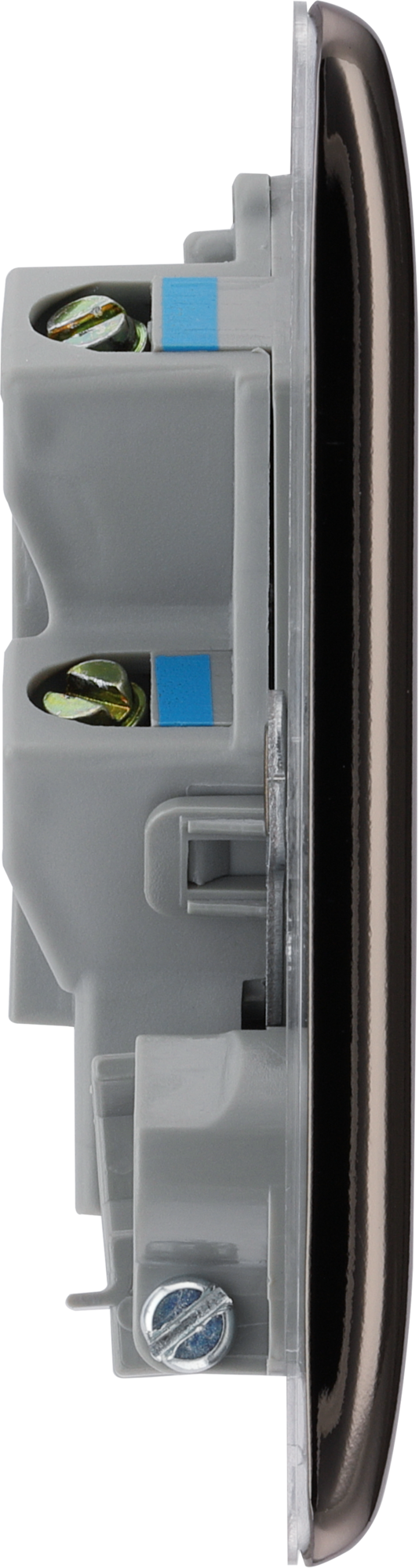 NBN55 Side - This 13A fused and unswitched connection unit from British General provides an outlet from the mains containing the fuse ideal for spur circuits and hardwired appliances.