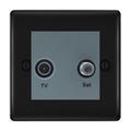 BG Nexus Metal Matt Black TV & Satellite Socket NFBTVSATG