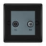BG Nexus Metal Matt Black TV & Satellite Socket NFBTVSATG by British General (BG-NFBTVSATG)