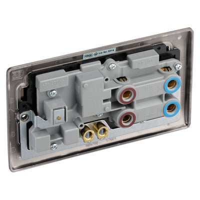 BG Nexus Black Nickel 45A Switch 13A Switched Socket Cooker Control Unit NBN70B with 35mm Steel Back Box