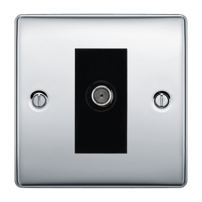 BG Nexus Metal Brushed Steel Satellite Socket NBS64B by British General (BG-NBS64B)
