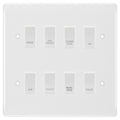 BG White Moulded 8 Gang Custom Labelled Appliance Grid Switch
