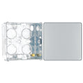 BG Screwless Polished Chrome Single Blanking Plate FPC94 with 35mm Steel Back Box