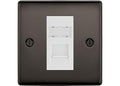BG Nexus Black Nickel Single 1 Gang RJ45 Data Socket NBNRJ451W White Insert