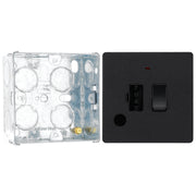 BG Evolve Matt Black 13A Switched Spur + Neon PCDMB52B with 35mm Steel Back Box