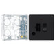 BG Evolve Matt Black 13A Flex Outlet Neon Switched Fused Connection Unit PCDMB52B with 35mm Steel Back Box