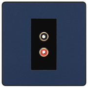 BG Evolve Matt Blue Euro Module RCA X 2 Outlet PCDDBRCA2B by British General (BG-PCDDBRCA2B)