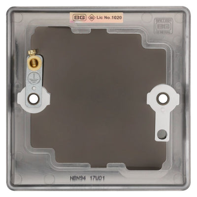 BG Nexus Black Nickle Single Blanking Plate NBN94 with 35mm Steel Back Box