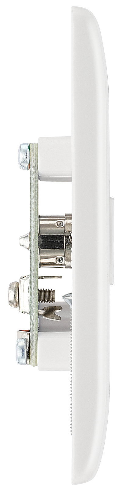 BG 860 Moulded Round Edge | White | 1 Gang Co-Axial TV Socket Outlet by British General (BG-860)