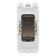 BG RRUPBN Black Nickel 20 Amp Double Pole Appliance Grid Switch Labelled Unprinted Rocker