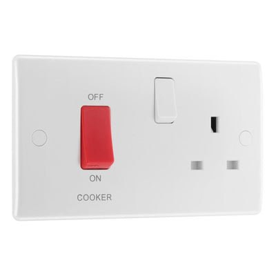 BG Nexus 45A Switch 13A Socket Cooker Control Unit & 32mm Pattress Back Box