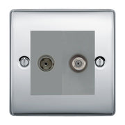 BG Nexus Metal Polished Chrome TV & Satellite Socket NPC65G by BG Nexus (BG-NPC65G)
