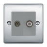 BG Nexus Metal Polished Chrome TV & Satellite Socket NPC65G by BG Nexus (BG-NPC65G)