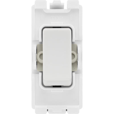 BG R12 Nexus Grid White 20A 20AX 2 Way 1 Pole Switch Module by British General (BG-R12)