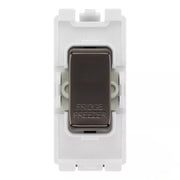 BG RRFDBN Black Nickel 20 Amp DP Appliance Grid Switch Labelled Fridge Freezer