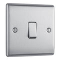 BG NBS13 Nexus Metal Brushed Steel 1 Gang 10A 10AX Intermediate Plate Switch