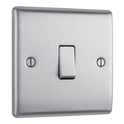 BG NBS13 Nexus Metal Brushed Steel 1 Gang 10A 10AX Intermediate Plate Switch by British General (BG-NBS13-Shopify-SA_1)