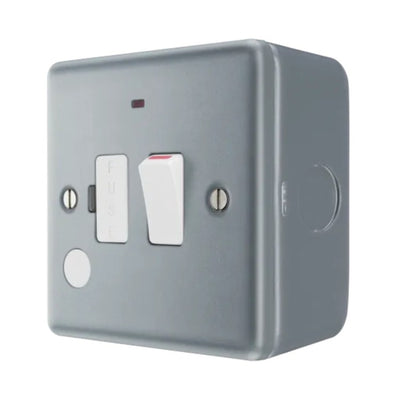 BG MC551F Metal Clad | 13A 2 Pole Flex Outlet Neon Switched Fused Connection Unit by British General (BG-MC551F)