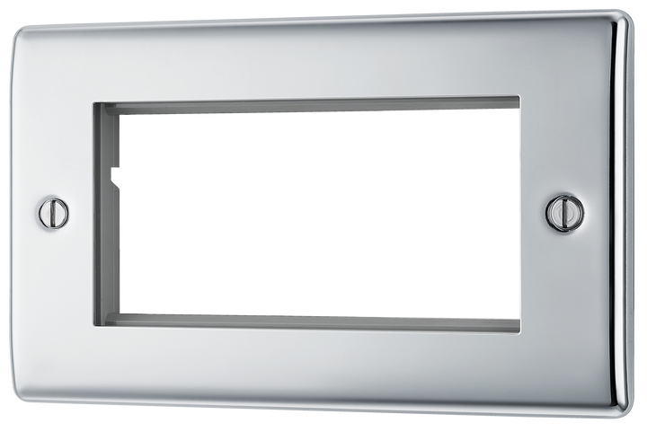 NPCEMR4 Front - The Euro Module range from British General combines plates and interchangeable modules so you can configure your own bespoke switches and sockets.