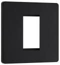 BG Evolve PCDMBEMS1B Matt Black 1 Euro Module Front Plate-Black Insert
