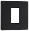 BG Evolve PCDMBEMS1B Matt Black 1 Euro Module Front Plate-Black Insert by British General (BG-PCDMBEMS1B-Shopify-SA_1)