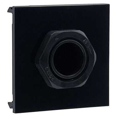 BG Screwless Brushed Steel 45A Flex Outlet Euro Module | Black Insert