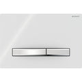 Geberit Sigma50 Square WC Dual Flush Plate - Chrome & White - 115.788.11.2